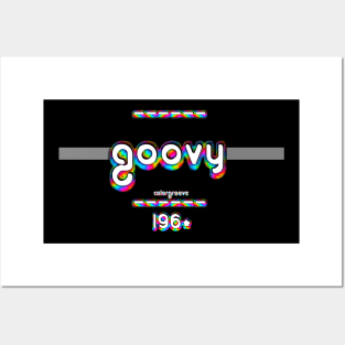 Groovy 1960 ColorGroove Retro-Rainbow-Tube nostalgia (wf) Posters and Art